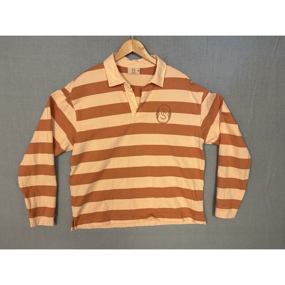 Official Taylor Swift Striped Rugby Shirt Polo Long Sleeve Top Size L